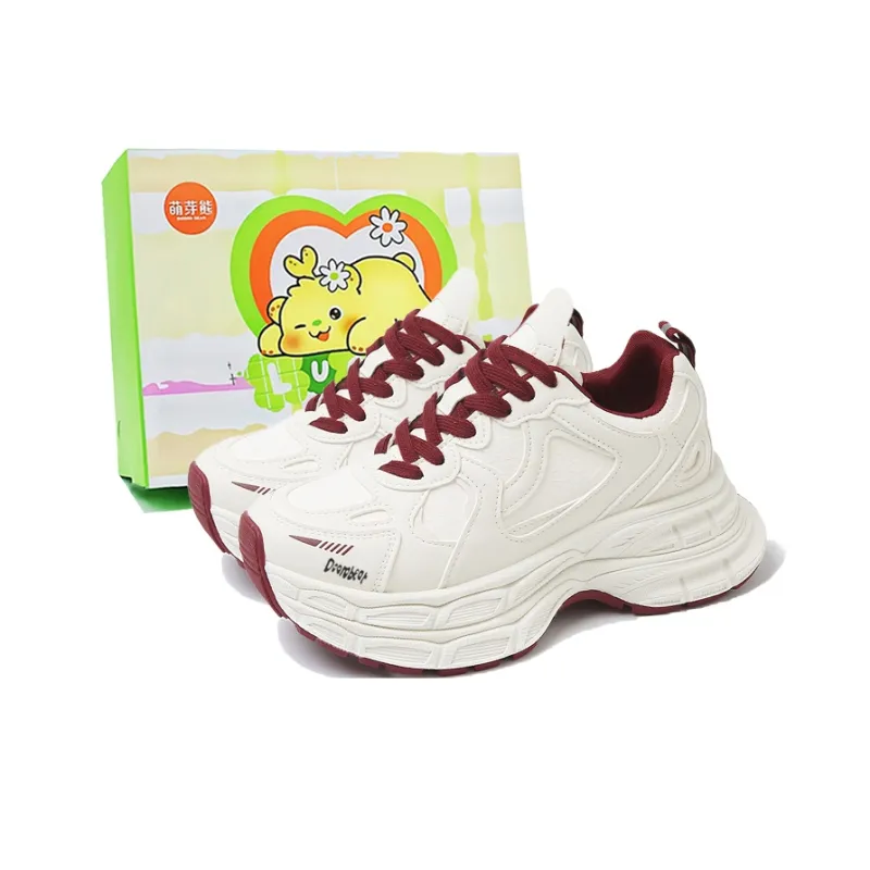 Budding Bear Slip Resistant, Abrasion Resistant, Lightweight, Height Increasing Low Top Chunky Sneakers Women's-0