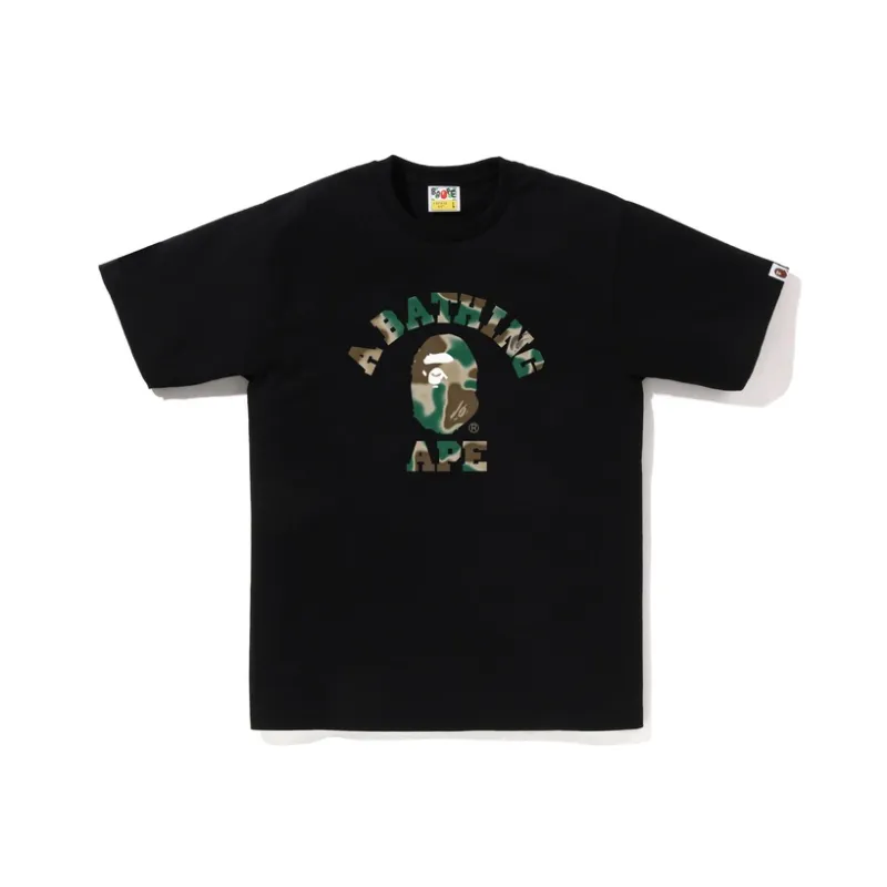 A BATHING APE Liquid Camo College Tee-3
