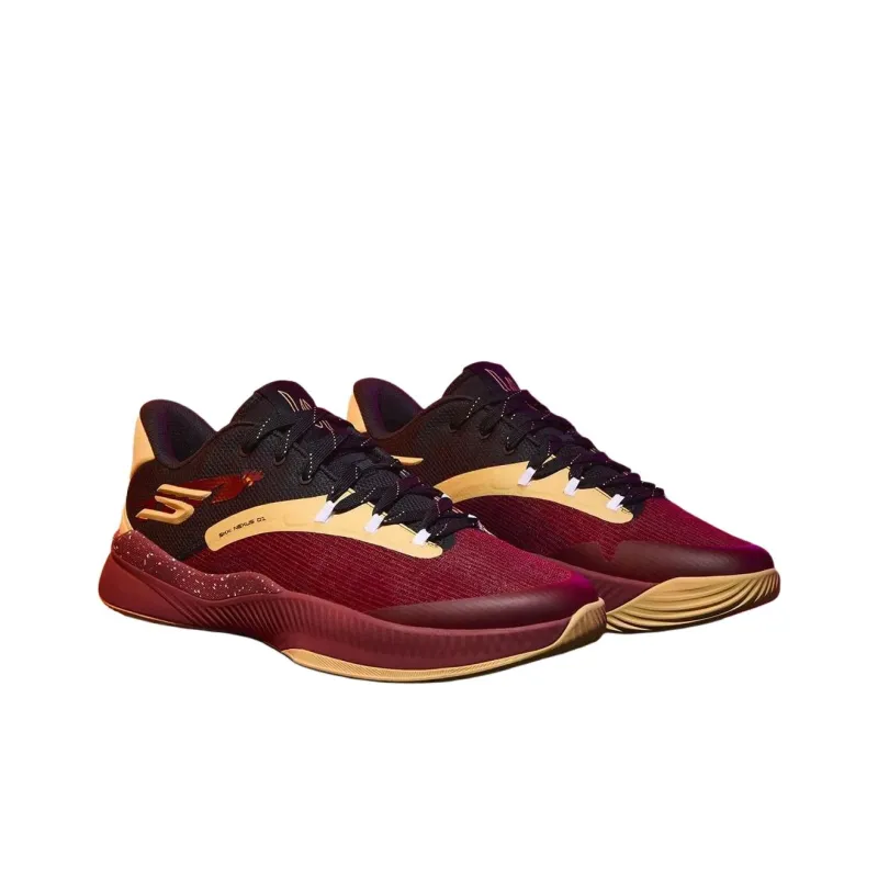 Terance Mann x Skechers SKX NEXUS Anti Slip Wear Resistant Low Top Basketball Shoes Unisex Red Gold-1