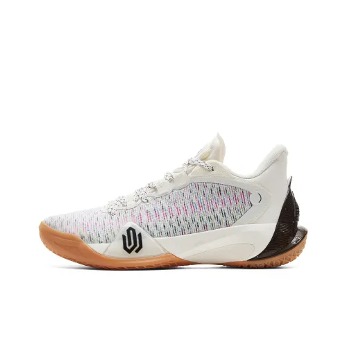 PEAK Cushioned Slip Resistant Rebound Low Top Basketball Shoes Men's Ivory Black