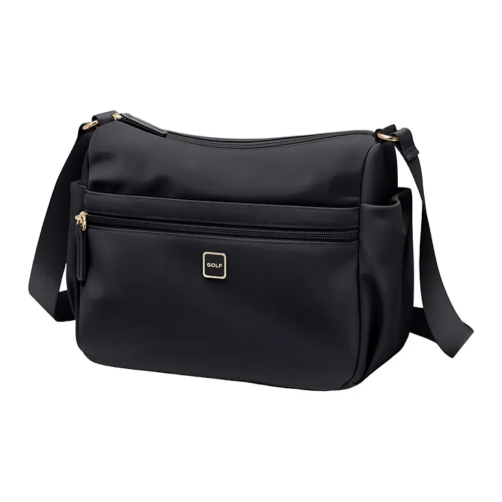 GOLF Fabric Shoulder Bag, Crossbody Bag Regular Women's Apricot/Elegant Black-7