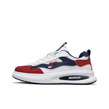 Warrior Anti Slip And Wear Resistant Breathable Low Top Casual Shoes Men's White Blue Red