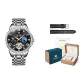 Steel Band Jet Black[Premium Box+Leather Strap]
