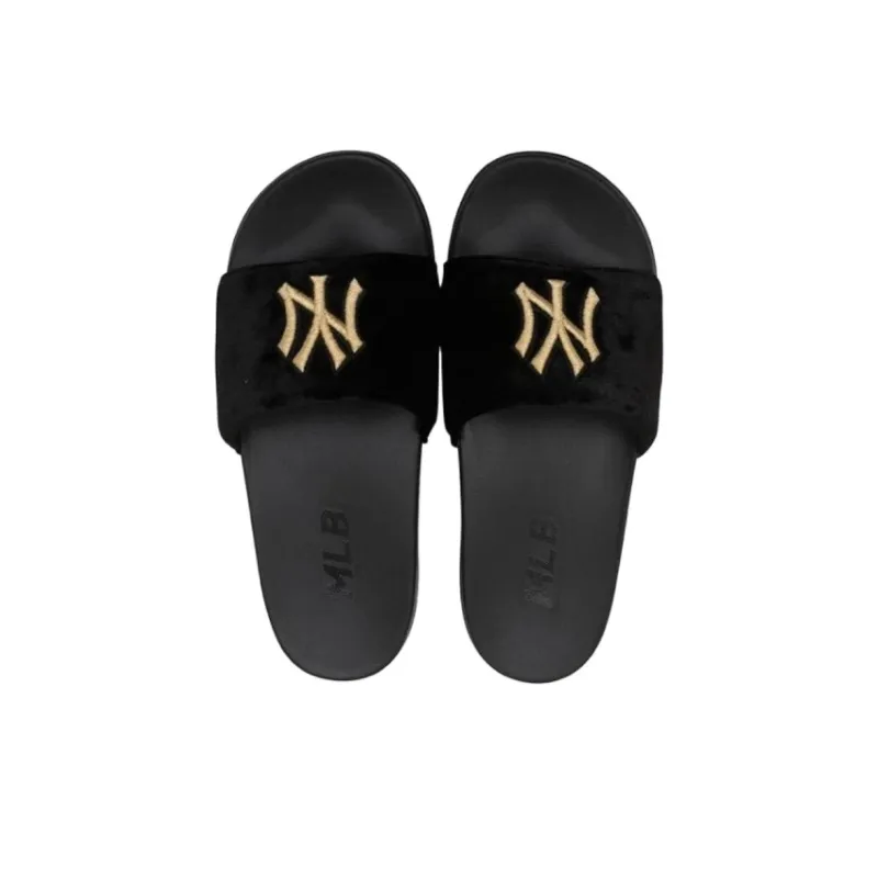 MLB New York Yankees Slip Resistant Slide Slippers Unisex Black-3