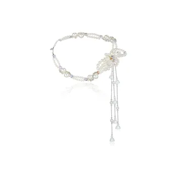 PARANOID PUPPY Zircon Necklace Bestie Birthday Party Collarbone Chain Women's