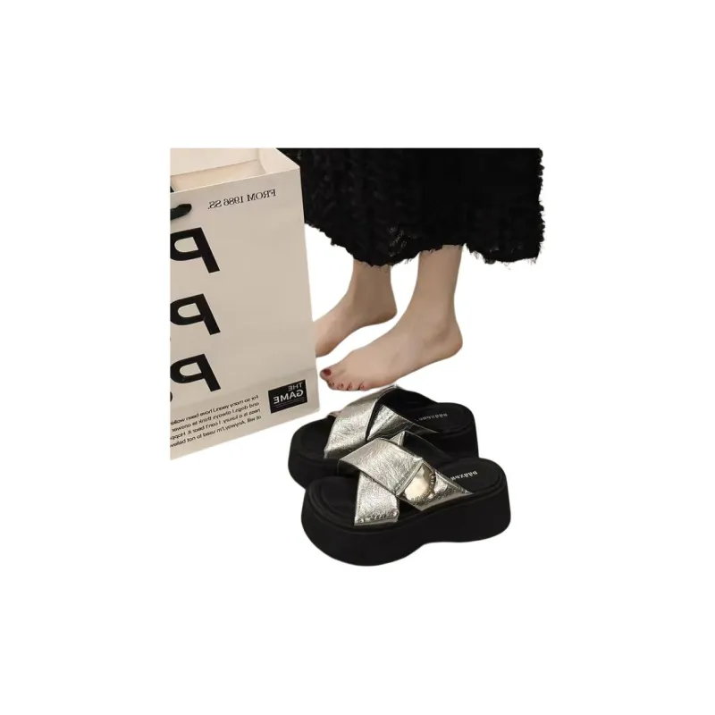 ALPLUME Slippers Silver Green Black-2