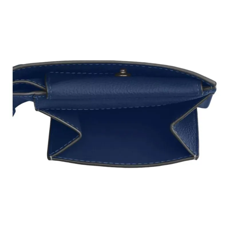 COACH Smooth Calf Leather Wallet Men's Dark Blue-2