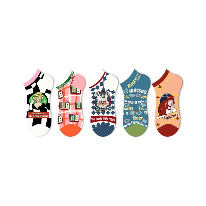 JKN No Show Socks Women's 5 Pack-12