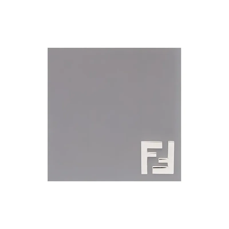 FENDI Leather Wallet Men's Gray-3