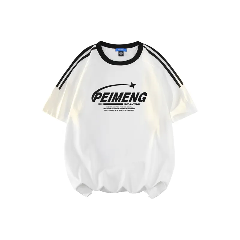 PEIMENG Short Sleeved T Shirts Unisex Comes With Necklace-0