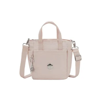 Kipling Fabric Shoulder Bag, Crossbody Bag, Handbag Small Size Women's Pearl Pink/Black/Dark Blue