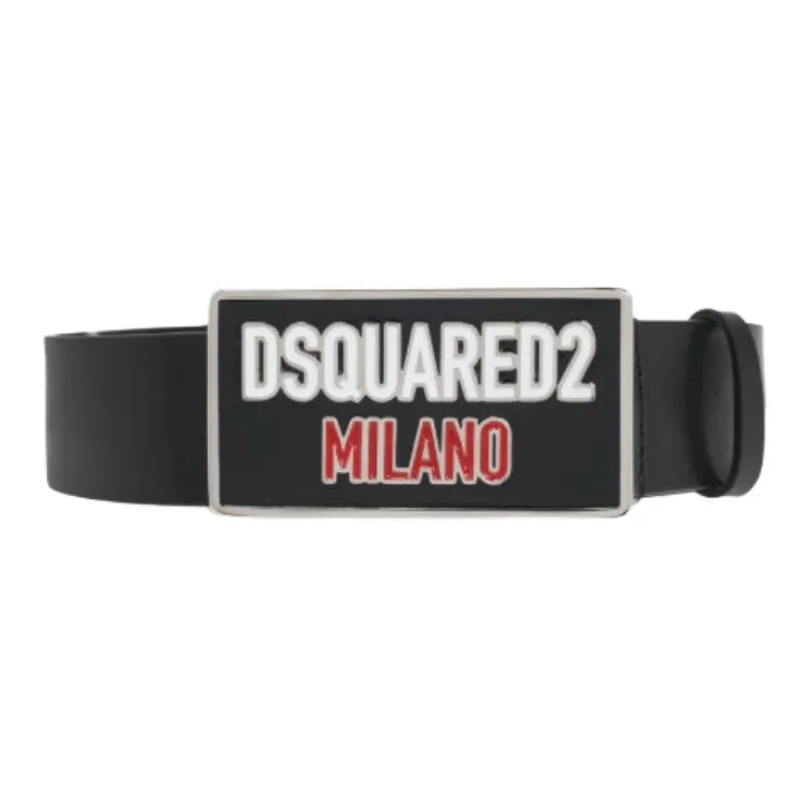 DSQUARED 2 Logo Plaque Buckle Belt-2