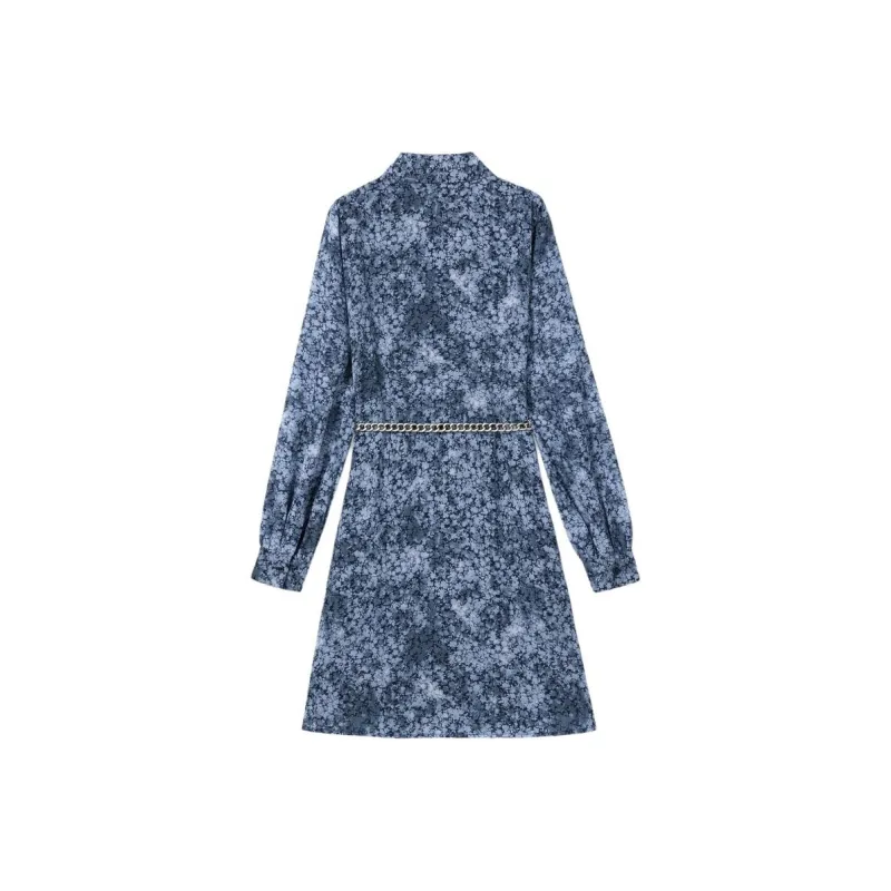 MICHAEL KORS SS25 Long Sleeved Dress Women's Blue-1