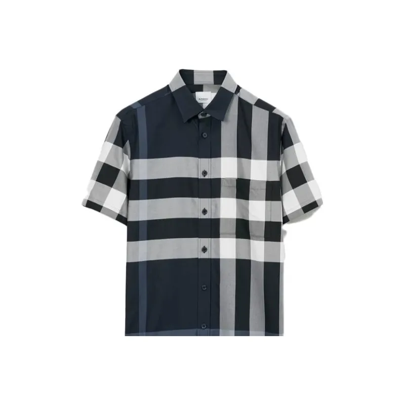 Burberry Checked Short-sleeve Cotton Shirt-3