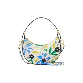 Kate Spade Split Cow Leather One Shoulder Handbag Medium Size Women's Cream Multicolor
