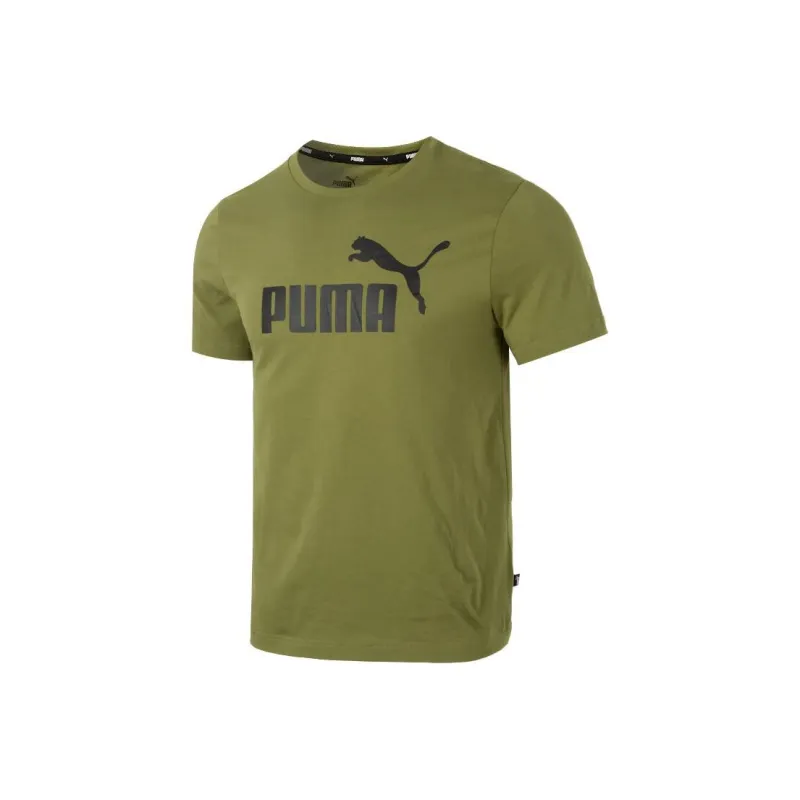 PUMA Set-in Sleeve T-Shirt Men's Olive Green-0