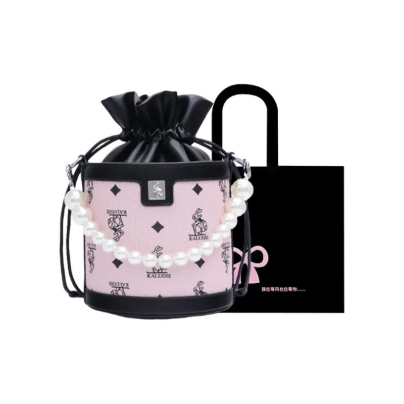 HACIN PU Crossbody One Shoulder Handbag Regular Women's Ecru/Pink-3