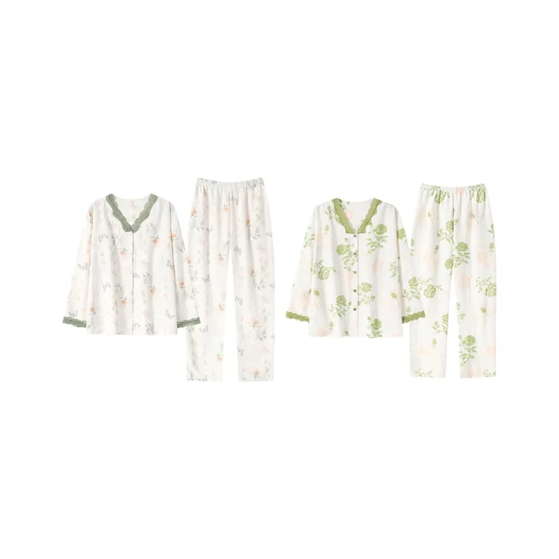 Herbal Primer Pajama Set Women's Combo Set-39