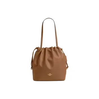 COACH Faye Leather Bucket Bag Handbag Large Size Women's Honey Brown