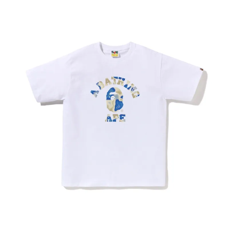 A BATHING APE Liquid Camo College Tee-4