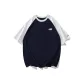 Navy Blue & Oats
