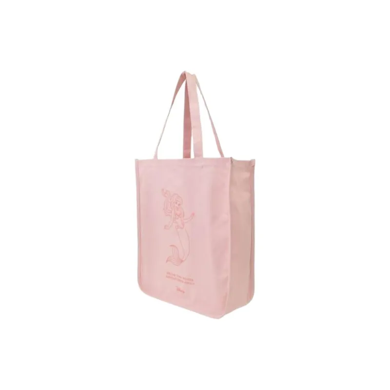 Disney Cotton Tote Bag Shopping Bag Handbag Shoulder Bag Women's Pink-1