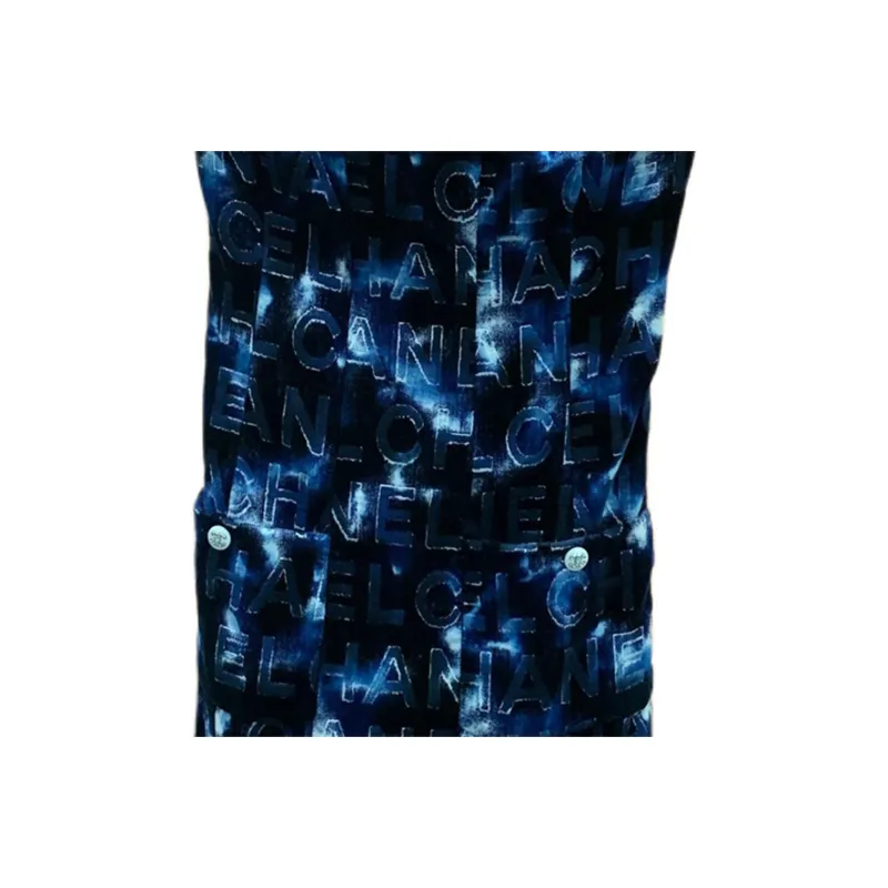 CHANEL 21C Sleeveless Dress Women's Black Blue-2