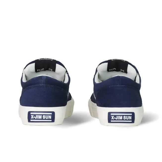 X JIMSUN Coverage Balance Support Low Top Skateboard Shoes Unisex Blue-2
