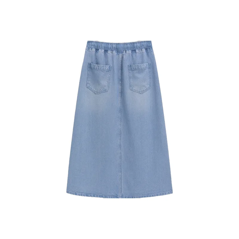 GAP Denim Long Skirt Women's Light Washed-1