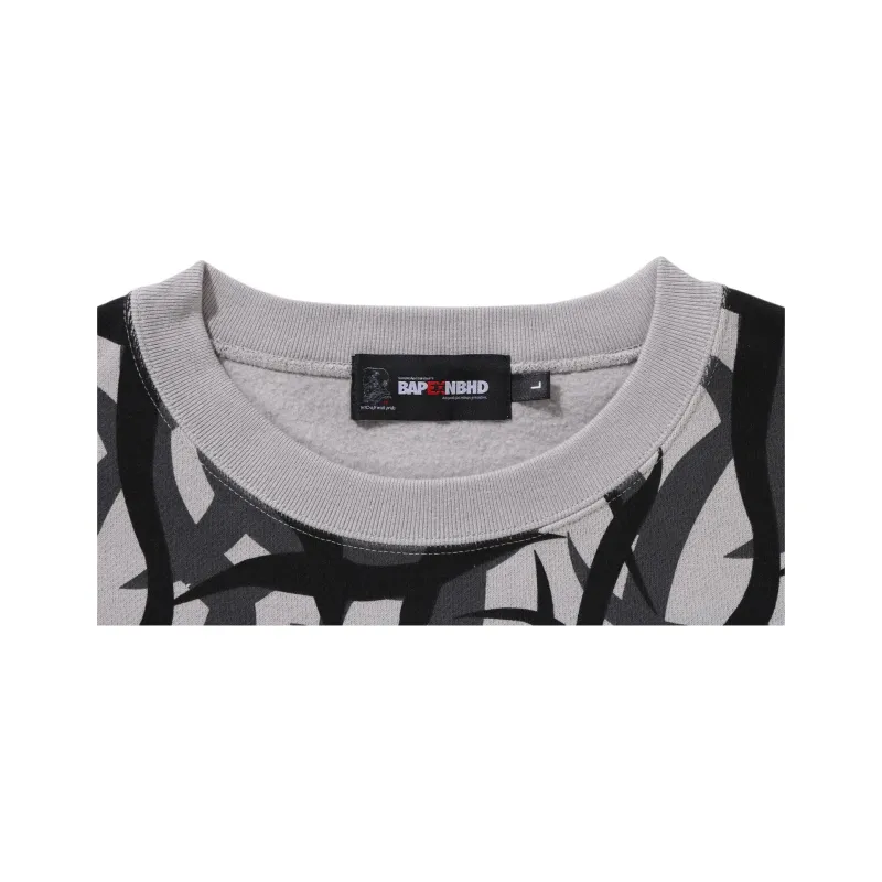 Bape X Neighborhood Trial Camo Gigape Crewneck-2