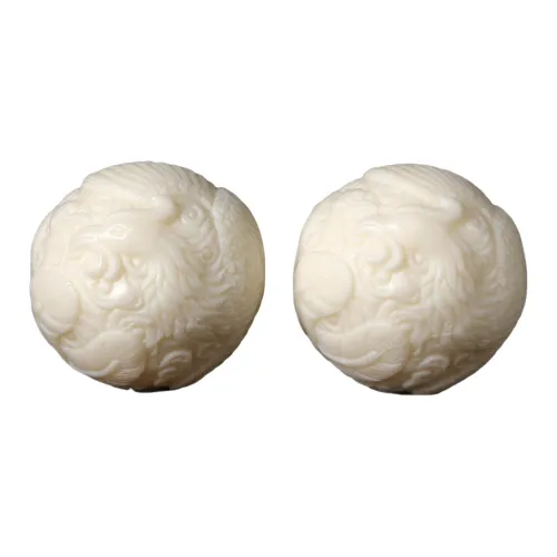 BUDOUXIAOAI Handlebar Piece White Jade/Pale Greenish White Jade Unisex