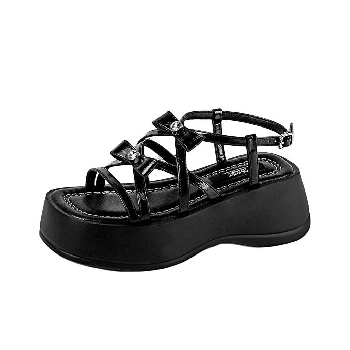 Wonderful Couple Roman Slippers 6.5cm Women's-5