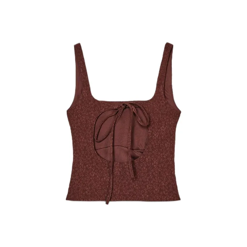 ZARA Tank Tops Women's Burgundy-1
