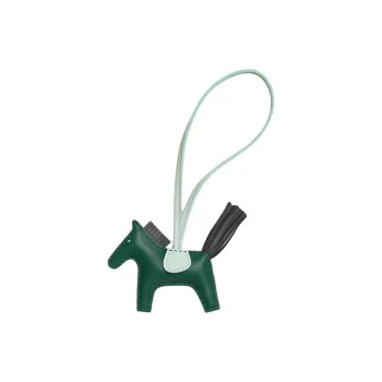 HERMES Rodeo Milo Lambskin Bag Accessories Small Size Women's Medium Green & Gray Blue & Mint Green