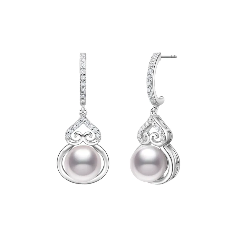 ME LUXE Pearl Hoop Earrings, Blessing Wealth Women's-0