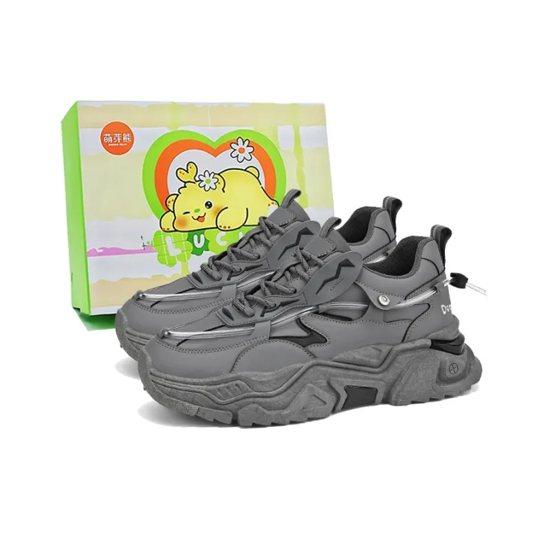 Budding Bear Slip Resistant, Abrasion Resistant, Lightweight, Height Increasing Low Top Chunky Sneakers Men's-5