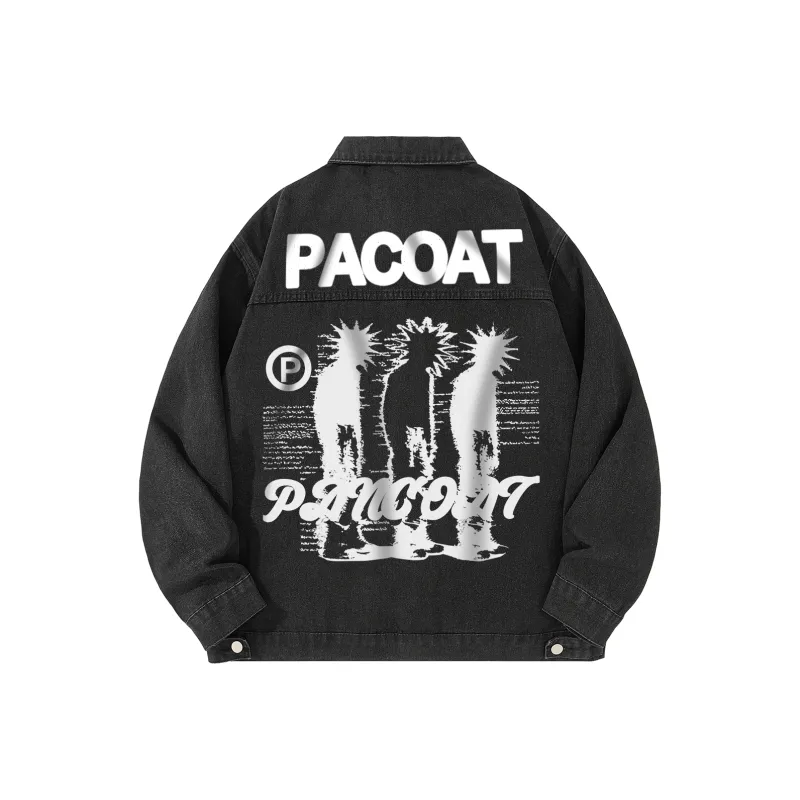 Pancoat Denim Jacket Unisex Vintage Black-1