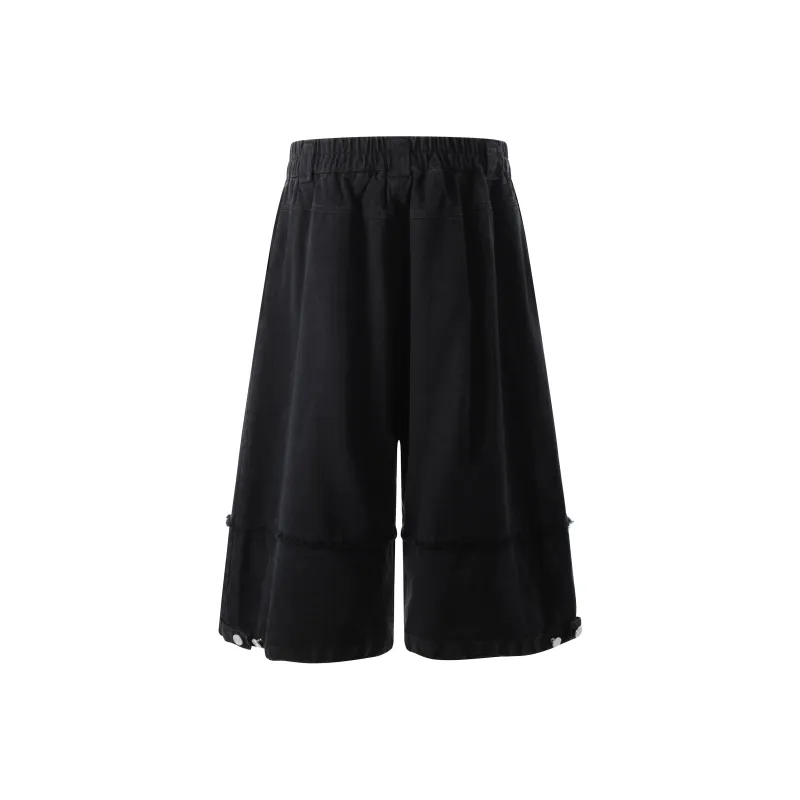 VINMUK Denim Shorts Unisex Black-1