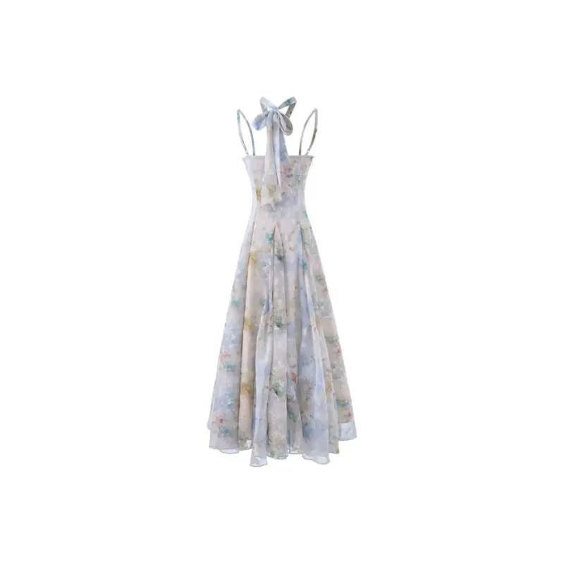 PUREIDOL Slip Dresses Women's Blue[Cardigan+Camisole Dress]-1