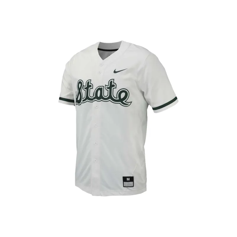Nike Michigan State Men's Nike College Replica Baseball Jersey-0