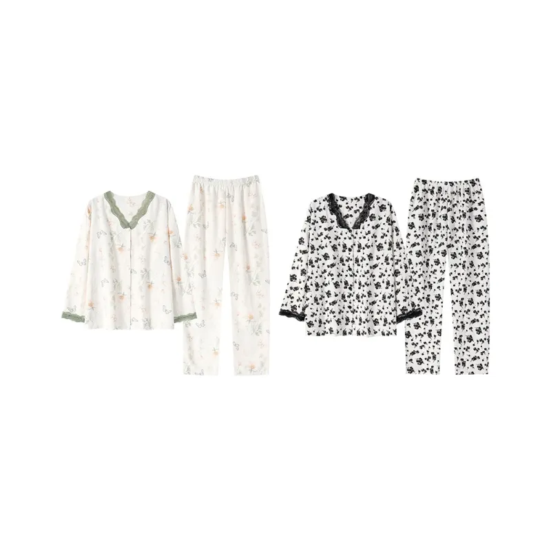 Herbal Primer Pajama Set Women's Combo Set-41