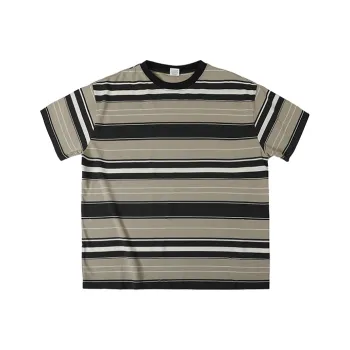 COUNTRY MOMENT T Shirts Men Brown Stripes