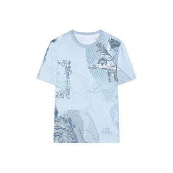 FILA Heritage Set in Sleeve T Shirt Men's Blue