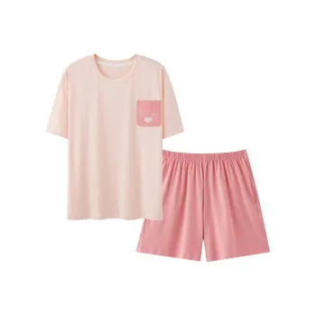 BONAS Pajama Set Women's Pink Heart