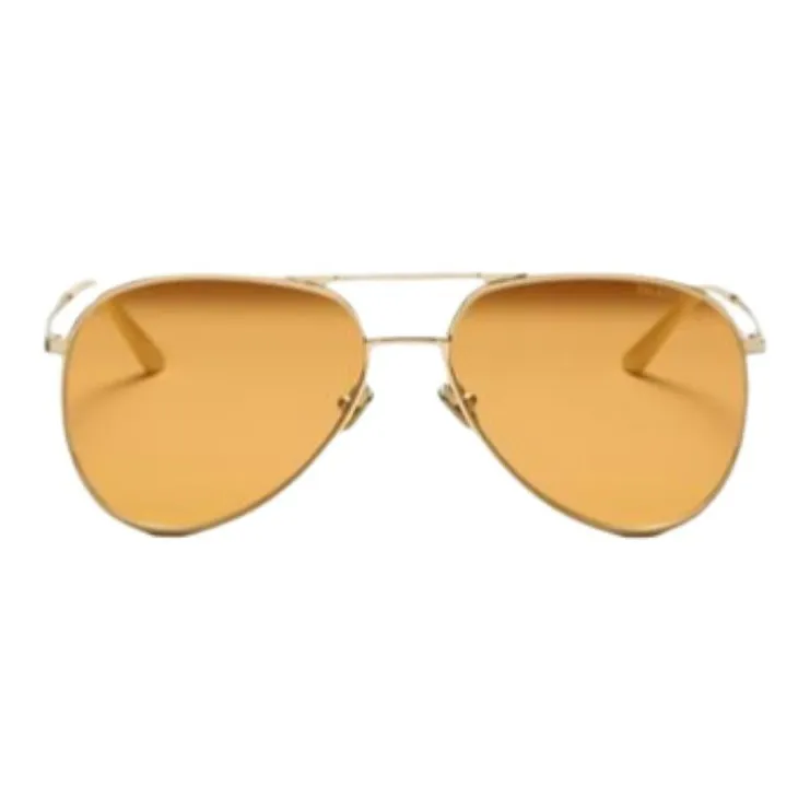 Valentino Metal Aviator Sunglasses Unisex Gold-1