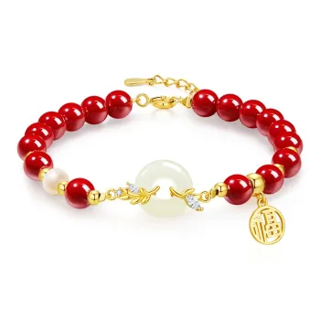ZSY Bracelets Pale Greenish White Jade Women's