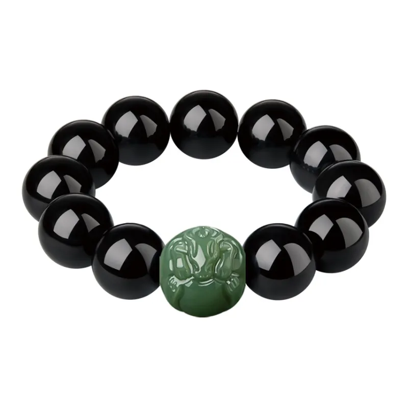 Moonstone Edge Obsidian Jade Bracelets Men's-3