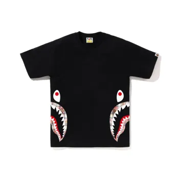 A BATHING APE Abc Dot Reflective Side Shark Tee