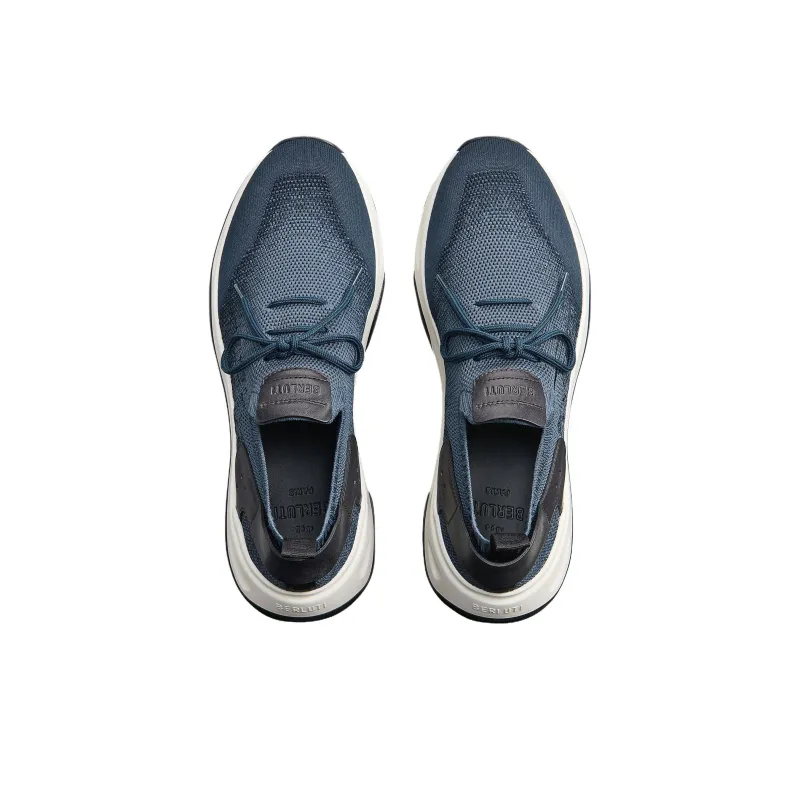 BERLUTI Shadow Low Top Casual Shoes Men's Blue-3