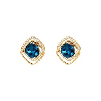 JKEM Alloy/Zircon Stud Earrings Unisex